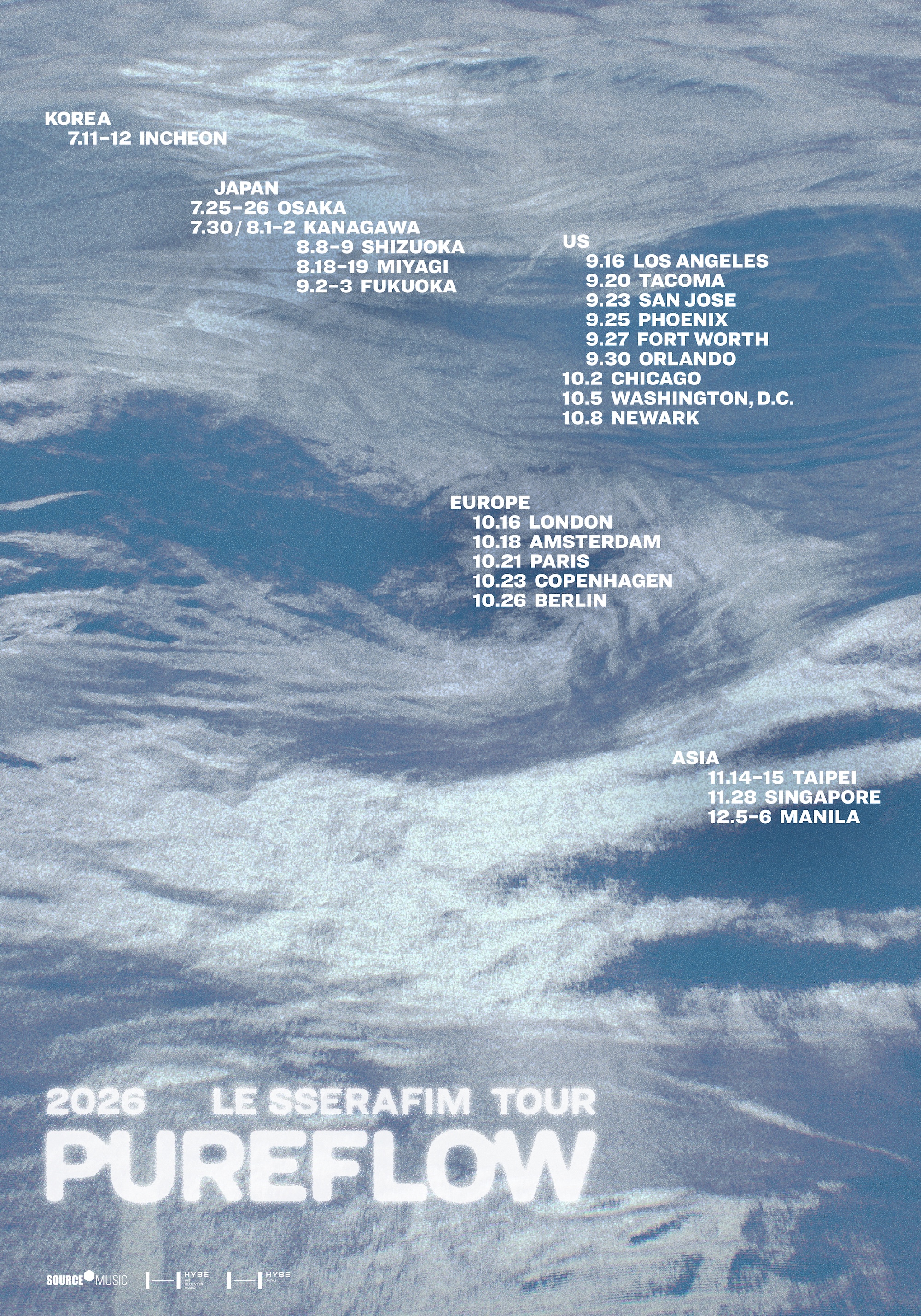 2026 LE SSERAFIM(ルセラ) TOUR「PUREFLOW」仁川公演 チケット代行
